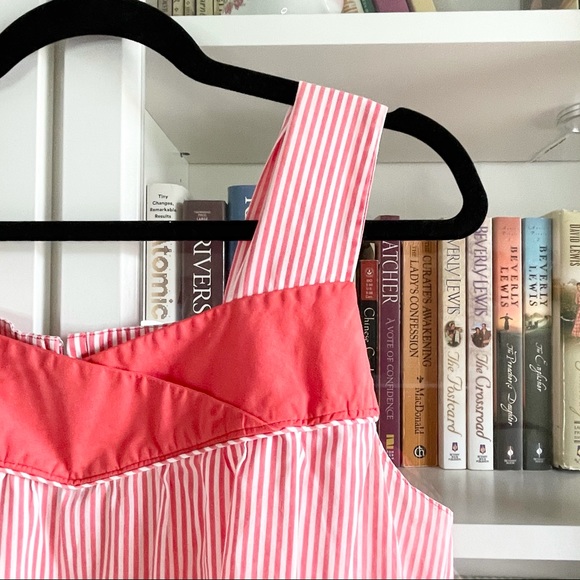 VTG Red and White Candy Stripe Muumuu House Dress - Picture 5 of 15